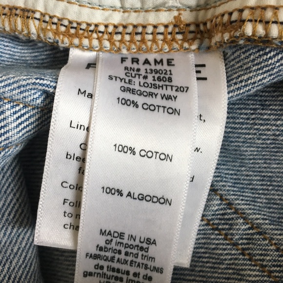 Frame Denim Le Original' High Rise Cutoff  Shorts - Picture 6 of 7